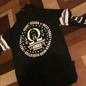 Long sleeve print hoodie